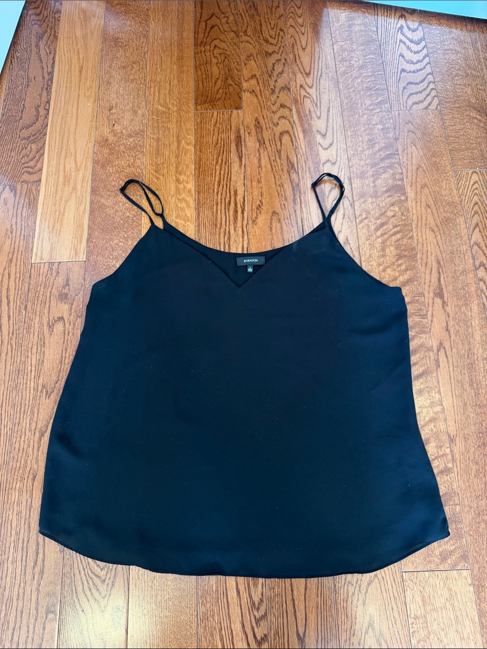 Black Babaton V-Neck Spaghetti Strap Cami